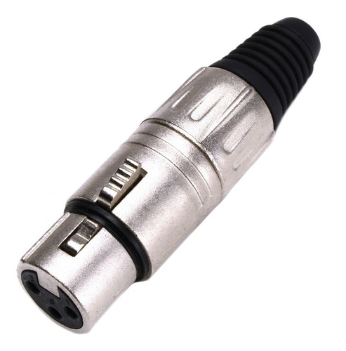 Plug Conector Xlr Santo Angelo Niquelado Linha Fêmea L3fnn01