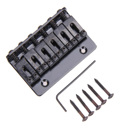 Imagem 1 de 5 de Ponte Fixa Hard Tail Para Guitarra - Preta