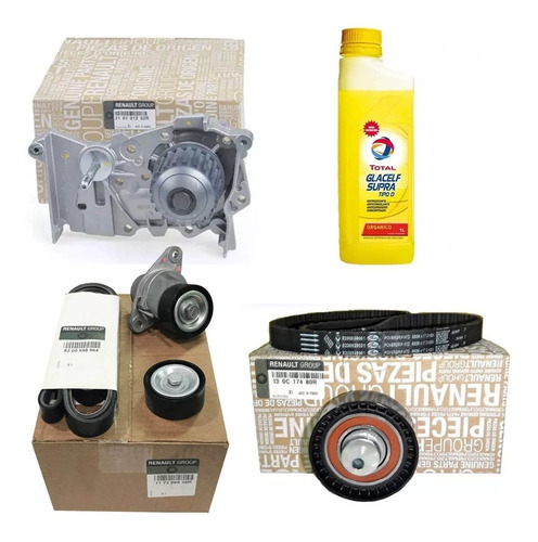 Kit Distribucion Renault Logan 2 1.6 8v Bomba Kit Poly Orig