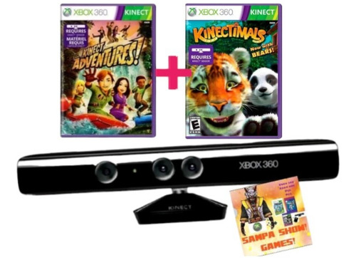Sensor Kinect Xbox 360 + Jogos - Promoção (Recondicionado)