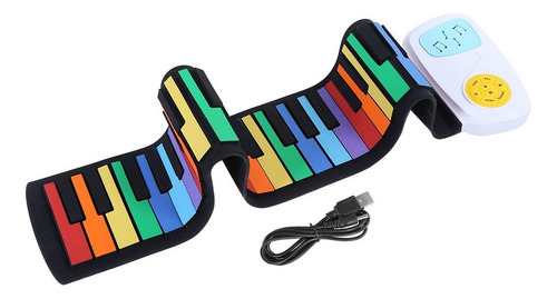 Piano Eléctrico Enrollable De 49 Teclas Usb Portátil Flexibl