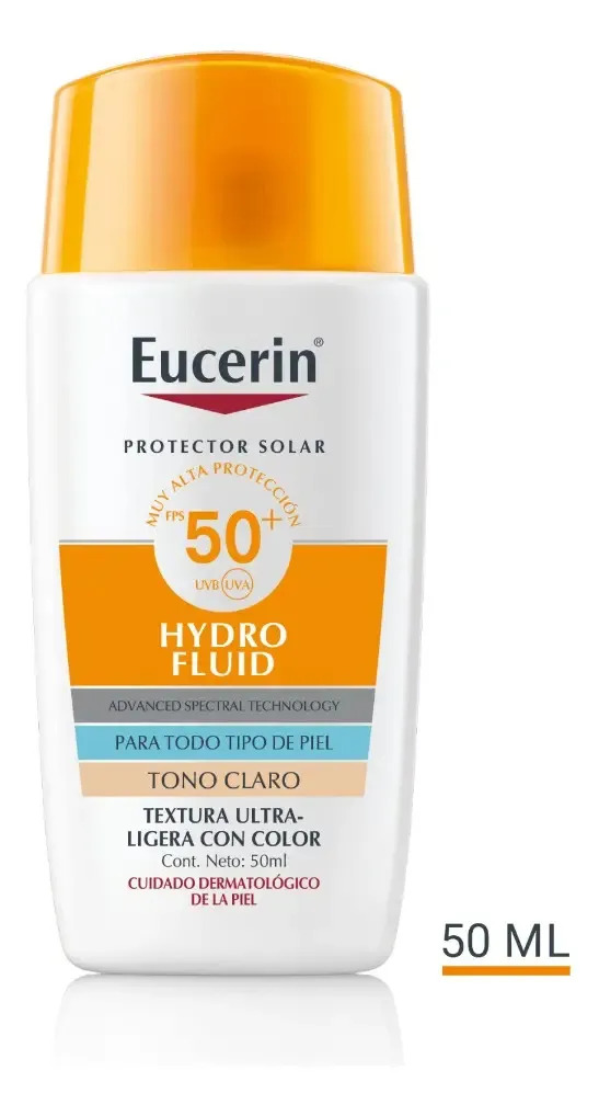 Eucerin Hydro Fluid Protector Solar Facial Tono Claro Fps 50