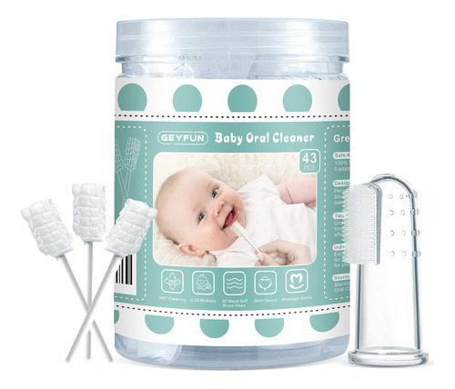 Geyfun Limpieza De Lengua Para Bebes, Paquete De 43 Limpiado