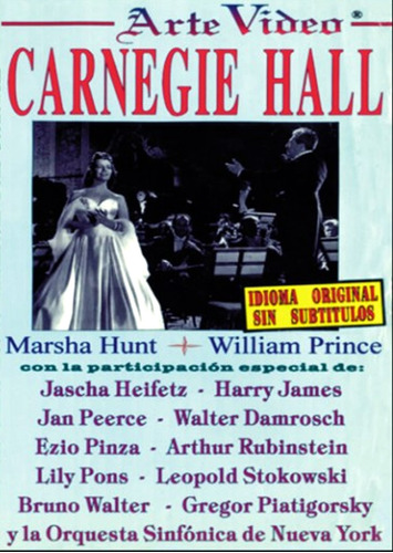 Carnegie Hall - Heifetz-pons-peerce-pinza-h.james-rubinstein