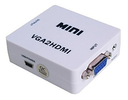 Adaptador Vga A Hdmi Color Blanco