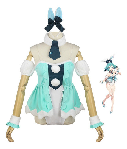 Hatsune Miku Miku Conejo Blanco Niña Cosplay Medias