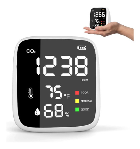 Detector De Dióxido De Carbono Co2 Con Alarma