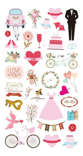 Stickers Autoadhesivos Decorativo San Valentine Love Amor
