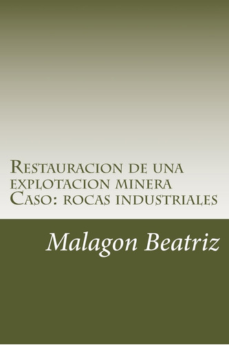 Libro: Restauracion Una Explotacion Minera: Caso: Rocas I