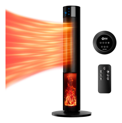 Calentador De Espacio Portatil De 1500 W Con Chimenea, Calen