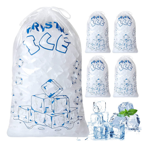 Bolsas De Hielo 8 Lb Con Cordón, 50 Bolsas De Hielo Para ...