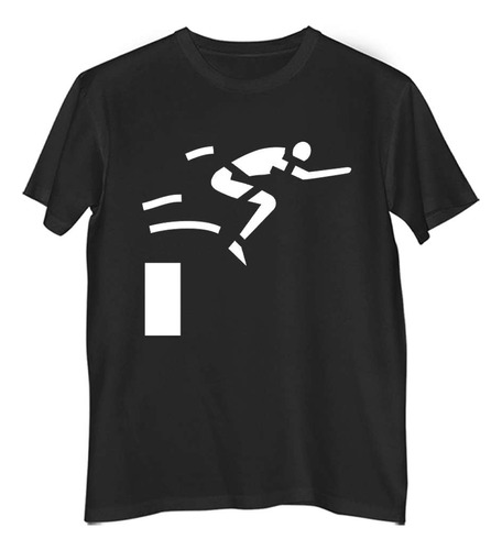 Remera Hombre Color Persona Saltando Parkour Ilustracion M4