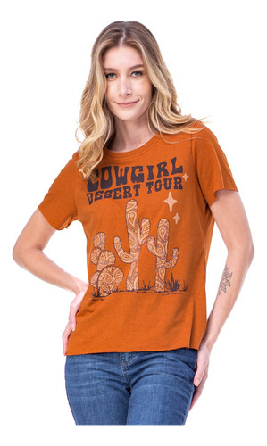 T-shirt Country Feminina Zenz Western Paisley Ref. Zw123036