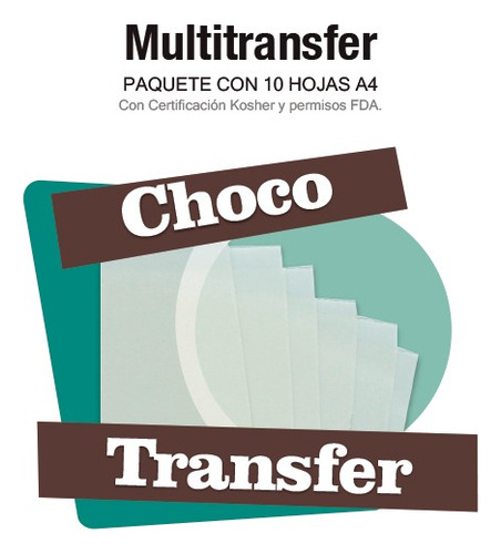 Paquete Con 10 Chocotransfer Para Impresión Comestible