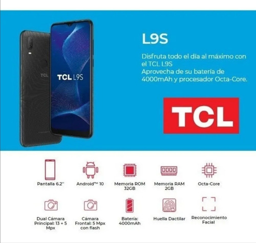 Celular Tcl L9s 32gb Negro