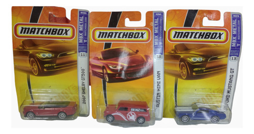Lote 3 Autitos Matchbox Año 2007 Muscle Car Shelby Mustang