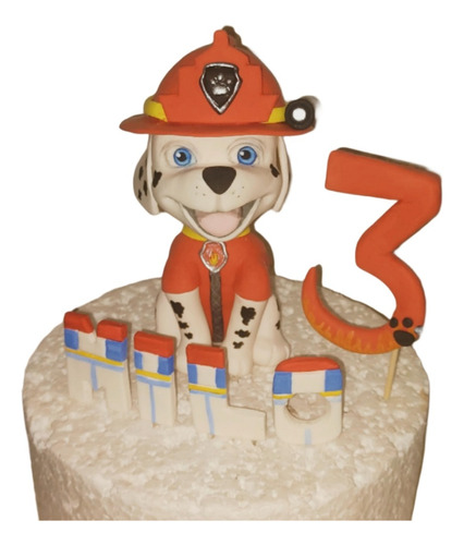 Paw Patrol En Porcelana Fría Nombre Y Número