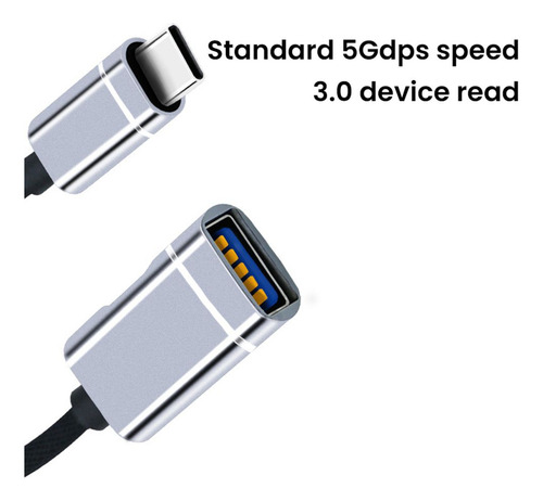 Adaptador Otg Tipo C Pd Fast Charging Usb 3.0 Splitter Lapto