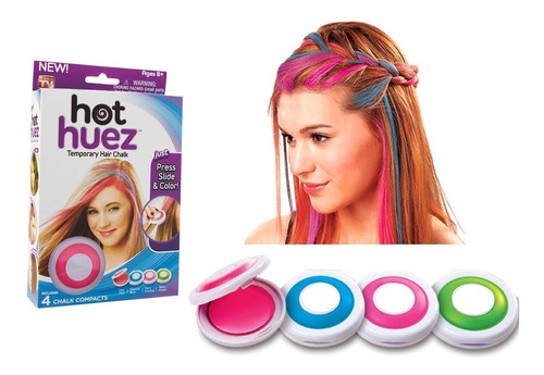 Tizas Para El Cabello - Hot Huez X4 Undidades