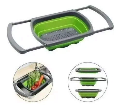 Escurridor Plegable Verduras Lavado Cocina Platero Centrifug