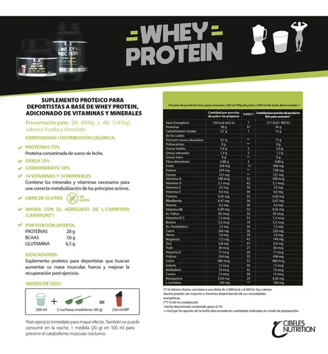 Cibeles® Wp Whey Protein 4lb (1.816g)