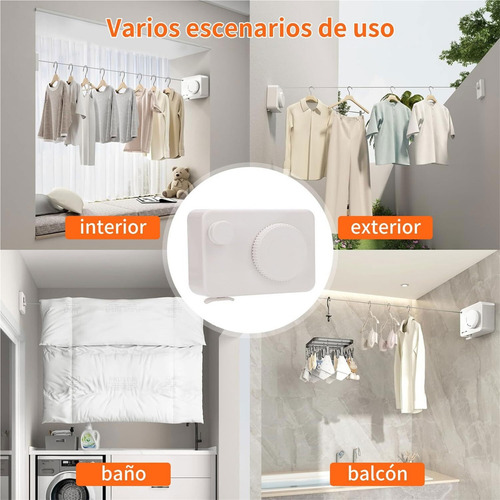 Tendedero Telescópico Ajustable 2 Piezas, Tendedero De Pared