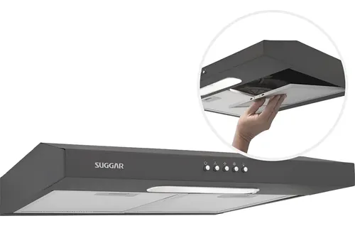 Depurador E Exaustor De Ar Suggar Slim 80cm 3 Vel Titanium
