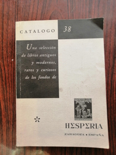 Catálogo 38 Hesperia Zaragoza España