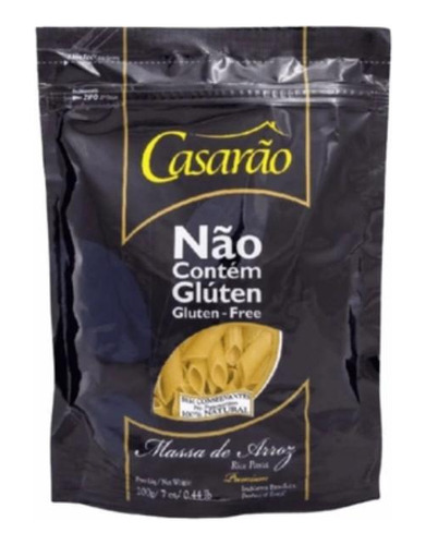 Kit 6x: Macarrão Penne Premium Sem Glúten Casarão 200g