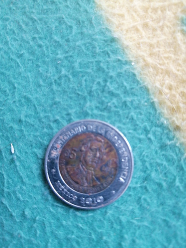 Moneda De Cinco Pesos Del Centenario Dela Independencia 