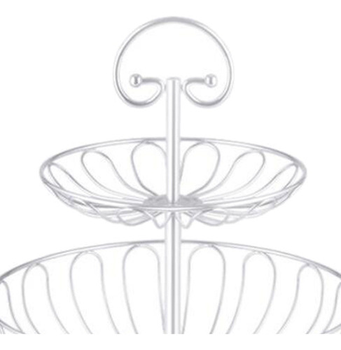 Tazón De Fuente De De Alambre De Metal Independiente Blanco