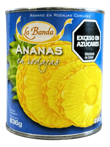 Ananas En Rodajas Lata 850g La Banda Frutas Enlatadas X1 Uni