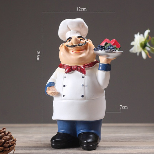 Nuevo Figuras De Chef Cocina Decoración Chef Pizarra, 4 Y