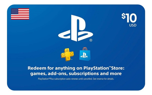 Tarjetas De Regalo De Playstation Store Sony Digital 10usd 