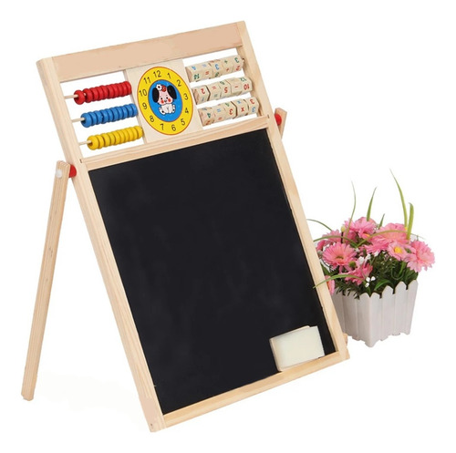 Pizarra Magnetica Doble Para Niños Educativa Plumon Y Tiza