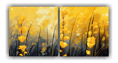 120x60cm Cuadros Inspirados En La Textura Del Junco Flores