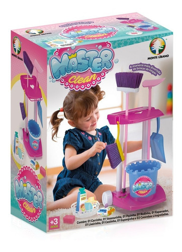 Imagem 4 de 9 de Kit Vassourinha De Limpeza Infantil Vassoura Pa Rodo+ Brinde