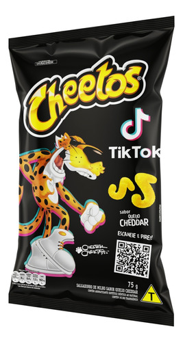 Salgadinho de Milho Cheetos Tik Tok queijo cheddar 75 g