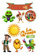 Comprar Adorno Torta Cake Topper  Personalizado Varios Personajes Amarillo La Granja De Zenón