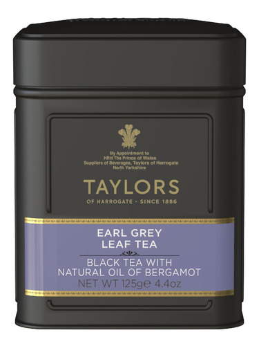 Té En Hoja En Lata Con Bergamota 125 G Taylors Sin Gluten 