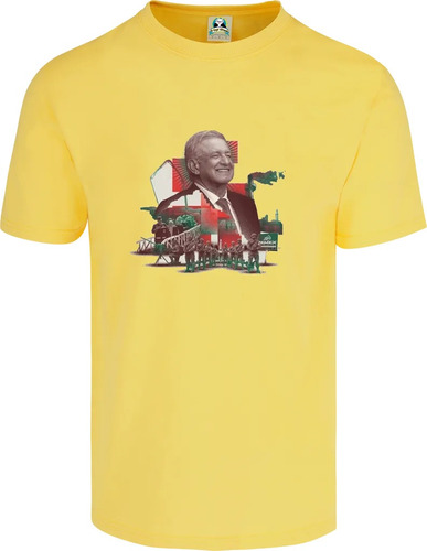 Playera 100% Algodón Amlo Mesías Portada Economista 0004