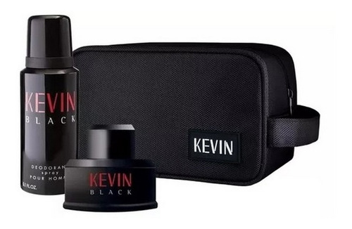Neceser Kevin Black Con Perfume 60ml + Deo Ar1 7441-2 Ellobo