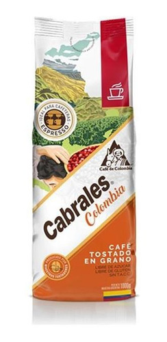 Imagen 1 de 7 de Cafe Grano Cabrales Colombia 1kg Tostado