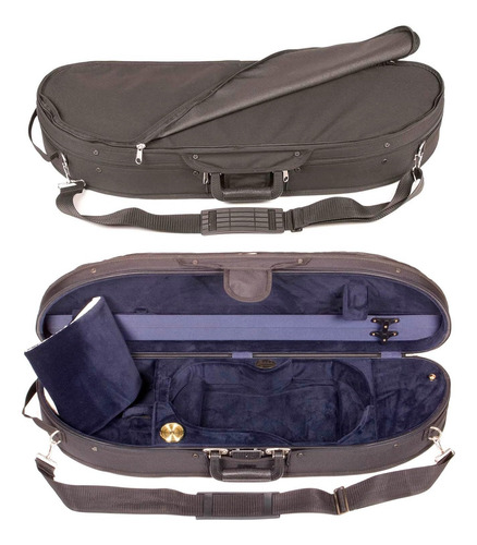 Bobelock Estuche Violín Half Moon 1047 Negro/azul 4/4