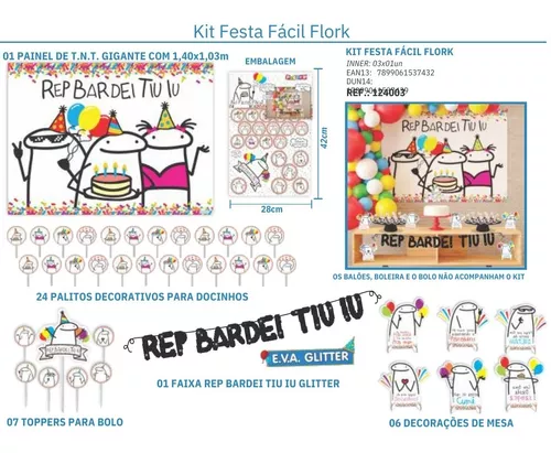 Kit Festa Fácil Flork Meme - Decoração De Aniversário