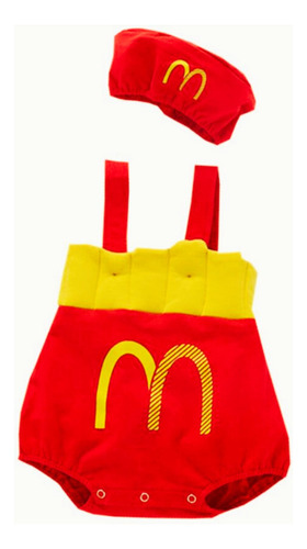 Roupa Batata Frita Bebe Fantasia Mc Donalds Mesversário