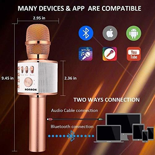 Microfono De Karaoke De Alta Compatibilidad Color Rosa