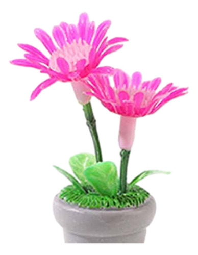 4x Mini Adorno De Planta En Maceta Flores De Casa De