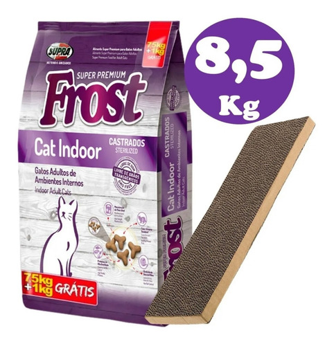 Frost Cat Indoor 7.5kg +1kg Gratis +rascador C /yerba Gatera