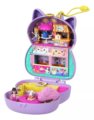 Polly Pocket Playset Mini Mundo Aventura Gato Sushi Mattel